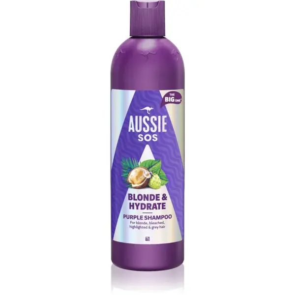 Aussie SOS Blonde & Hydrate fialový tónovací šampón pre blond vlasy 500 ml