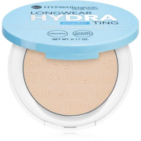 Bell Longwear Hydrating Powder kompaktný púder s kyselinou hyalurónovou odtieň 02 Light Beige 5 g