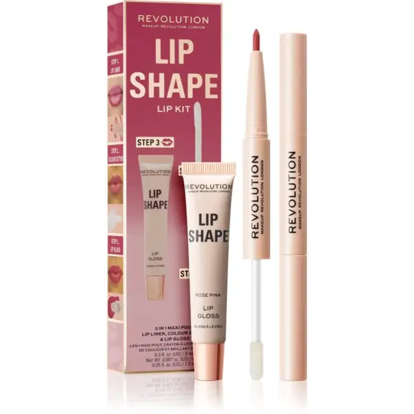 Revolution Lip Shape Kit sada na pery odtieň Rose Pink 1 ks