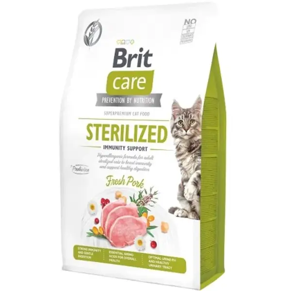 Brit Care Cat Grain-Free Sterilized Immunity Support 2 kg | Granule pre mačky