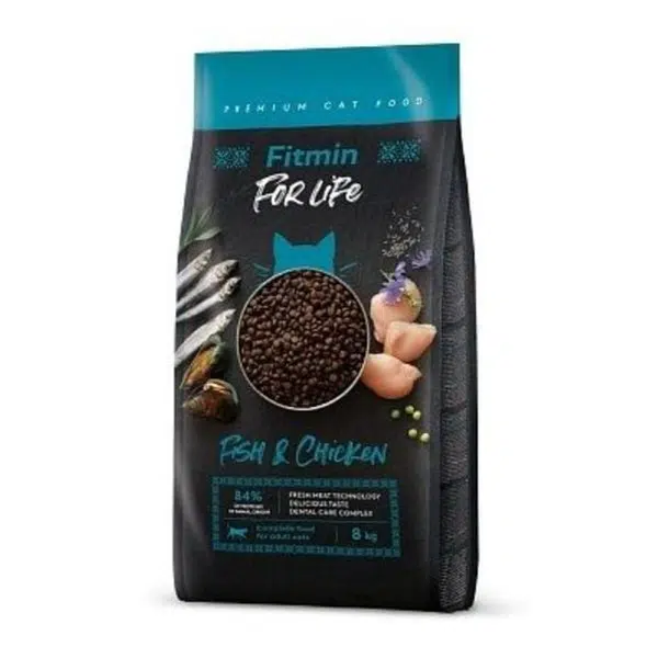 Fitmin Cat For Life Adult Fish and Chicken 8 kg | Granule pre mačky