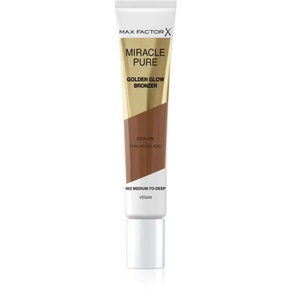 Max Factor Miracle Pure krémový bronzer pre rozjasnenie pleti odtieň 002 Medium to Dark 15 ml