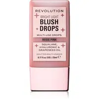Makeup Revolution Bright Light Blush Drops tekutá lícenka odtieň Pink Rosie 23 ml