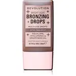 Revolution Bright Light Bronzing Drops tekutý bronzer odtieň Deep Bronze Spice 23 ml