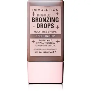 Revolution Bright Light Bronzing Drops tekutý bronzer odtieň Deep Bronze Spice 23 ml