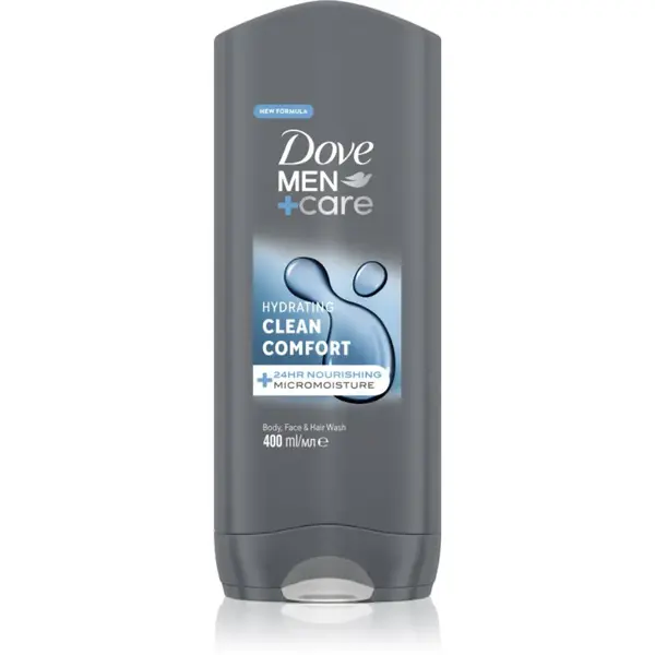 Dove Men+Care Clean Comfort sprchový gél na tvár, telo a vlasy 400 ml