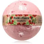 Folk & Flora Raspberry bomba do kúpeľa 130 g