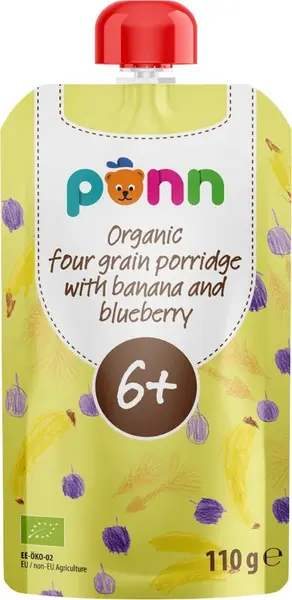 SALVEST Põnn BIO Banán s čučoriedkou a obilnými vločkami 110 g