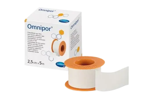 HARTMANN OMNIPOR náplasť fixačná z bieleho netkaného textilu 2,5 cm x 5 m