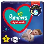 PAMPERS Night Pants S 5 (12 - 17kg), 22 ks
