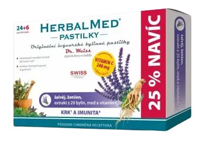 HERBALMED Pastilky pri prechladnutí 30 pastilek