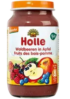 HOLLE Bio detská raňajka Lesné plody v jablku 220 g