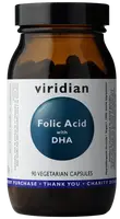 VIRIDIAN Folic Acid with DHA 90 kapsúl