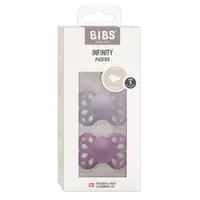 BIBS Anatomické silikónové cumlíky Infinity, veľkosť 1, Fossil Grey / Mauve 2 ks