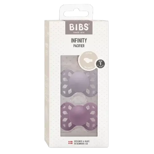 BIBS Anatomické silikónové cumlíky Infinity, veľkosť 1, Fossil Grey / Mauve 2 ks