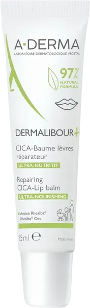 A-DERMA Reparačný CICA-Balzam na pery pre popraskané a podráždené pery 15 ml