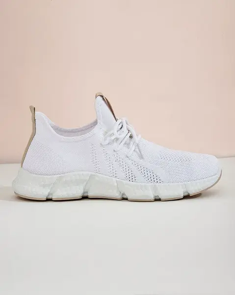 Resti White and beige women's sports shoes Baym - Footwear