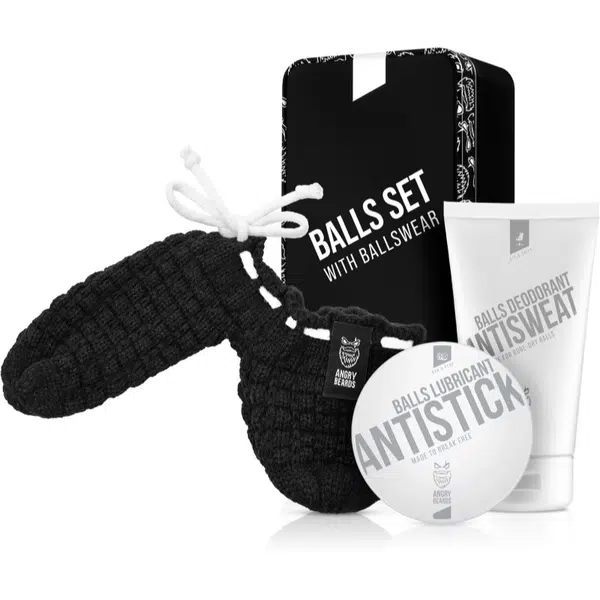 Angry Beards Antisweat & Antistick Balls Set darčeková sada pre mužov