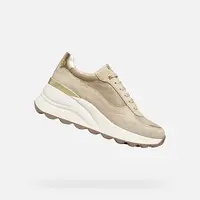 Cream women's sneakers Geox Spherica EC13 - Women's