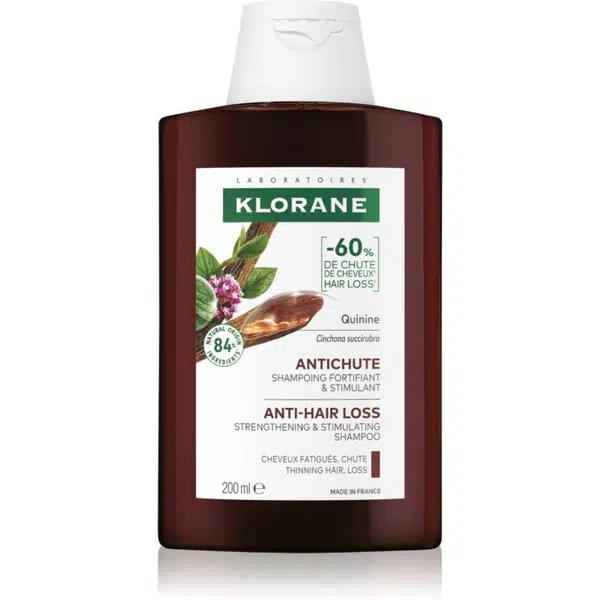 Klorane Quinine & Edelweiss Bio posilňujúci šampón proti vypadávaniu vlasov 200 ml