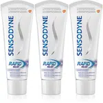 Sensodyne Rapid zubná pasta s fluoridom pre citlivé zuby 3x75 ml