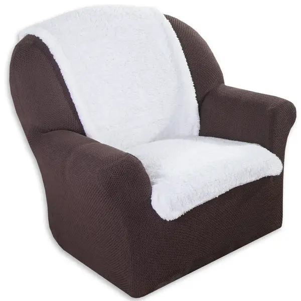 Prikrývky SHERPA krémové kreslo