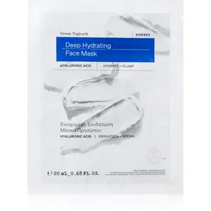 Korres Greek Yoghurt Hydration Recharge Sheet Mask plátýnková maska s vysoce hydratačním a vyživujícím účinkem 20 ml