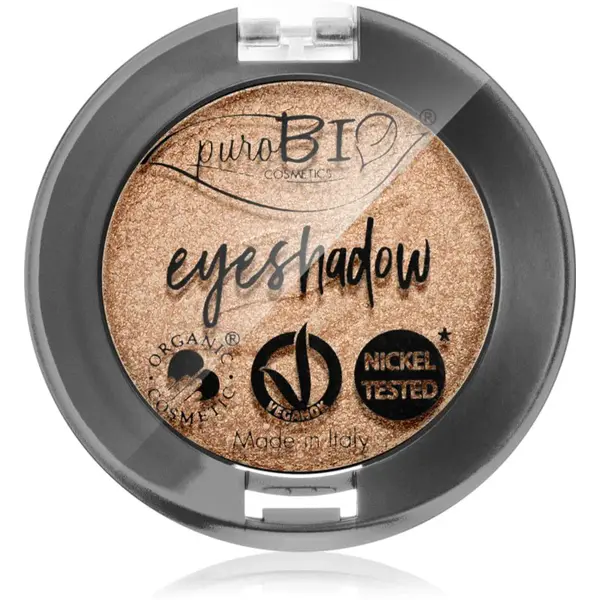 puroBIO Cosmetics Compact Eyeshadows oční stíny odstín 01 Sparkling Wine 2,5 g