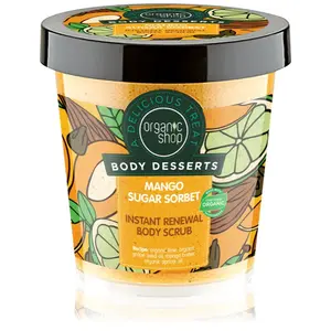Organic Shop Body Desserts Mango Sugar Sorbet obnovující cukrový peeling na tělo 450 ml