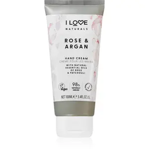 I Love Naturals Rose & Argan hydratační krém na ruce s vůní růží 100 ml