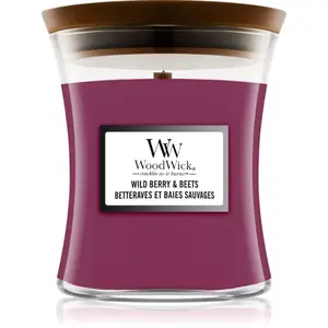 Woodwick Wild Berry & Beets vonná svíčka s dřevěným knotem 275 g