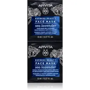 Apivita Express Beauty Moisturizing Face Mask Sea Lavender pleťová maska s hydratačním účinkem 2x8 ml