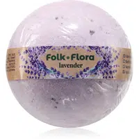 Folk & Flora Lavender koupelová bomba se zklidňujícím účinkem 130 g