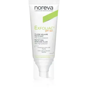 Noreva Exfoliac Mattifying Suncare Fluid SPF 50+ ochranný matující fluid na obličej SPF 50+ 40 ml