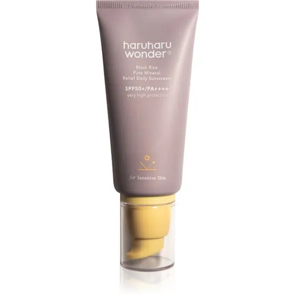 Haruharu Wonder Black Rice Pure Mineral Relief Daily Sunscreen zklidňující minerální ochranný krém SPF 50+ 50 ml