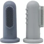 Mushie Finger Toothbrush dětský zubní kartáček na prst Tradewinds/Stone 2 ks