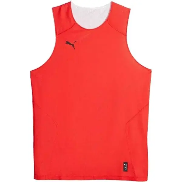 Puma HOOPS TEAM REVERSE PRACTICE JERSEY Pánsky basketbalový dres, červená, veľkosť