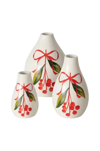 Dekorativní váza Boltze Noelle 12 cm 3-pack
