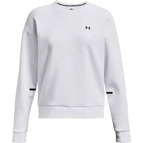 Under Armour UNSTOPPABLE FLC CREW Dámska mikina, biela, veľkosť M