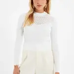 Trendyol Ecru Crew Neck Knitwear Sweater