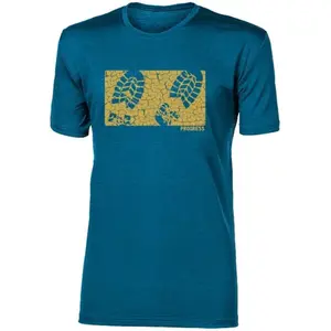 PROGRESS HRUTUR STEP Pánske merino tričko, modrá, veľkosť