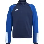 adidas TIRO 23 TOP Juniorská futbalová mikina, tmavo modrá, veľkosť