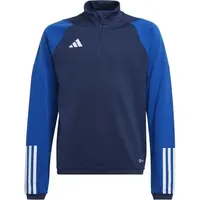 adidas TIRO 23 TOP Juniorská futbalová mikina, tmavo modrá, veľkosť