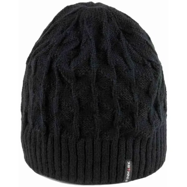 Finmark WINTER HAT Zimná pletená čiapka, čierna, veľkosť UNI