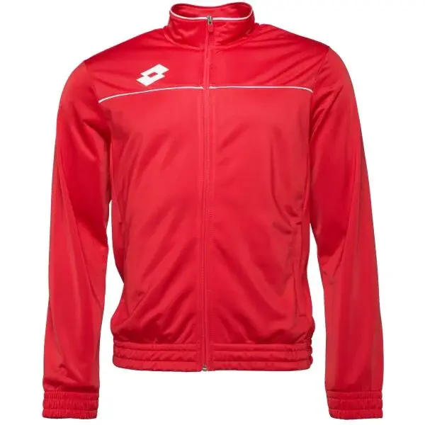 Lotto ELITE SWEAT FZ PL Pánska futbalová mikina, červená, veľkosť