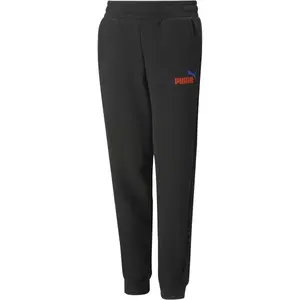 Puma ESS + 2 COL LOGO PANTS FL B Chlapčenské tepláky, čierna, veľkosť