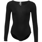 BOODY LONG SLEEVE BODYSUIT Dámske body, čierna, veľkosť