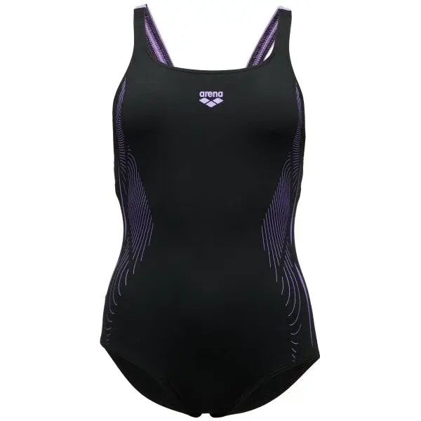 Arena PRO BACK GRAPHIC LB Dámske jednodielne  plavky, čierna, veľkosť