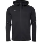 Umbro TERRACE FULL ZIP HOODIE Pánska mikina, čierna, veľkosť