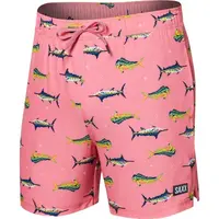 SAXX OH BUOY 2N1 Pánske plavecké šortky, ružová, veľkosť